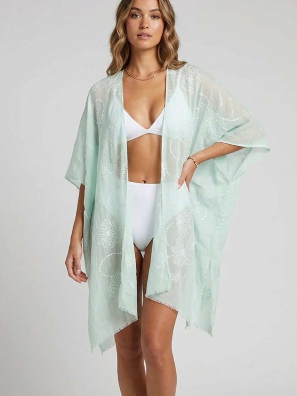 LVS Collection Printed Kimono Coverup
